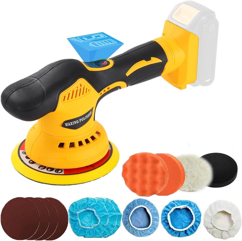 Alrigon Cordless Car Buffer Polisher Compatible for Dewalt 20V Battery, Power Polisher for Car Detailing/Polishing/Waxing(Battery Not Included) - Image 1